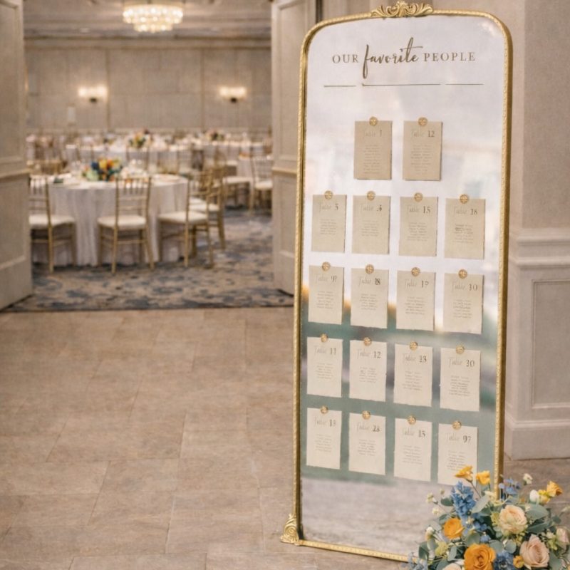 Reception Seating & Welcome Mirror Chart